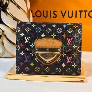 Beautiful Louis Vuitton Koala Wallet Black Multicolor